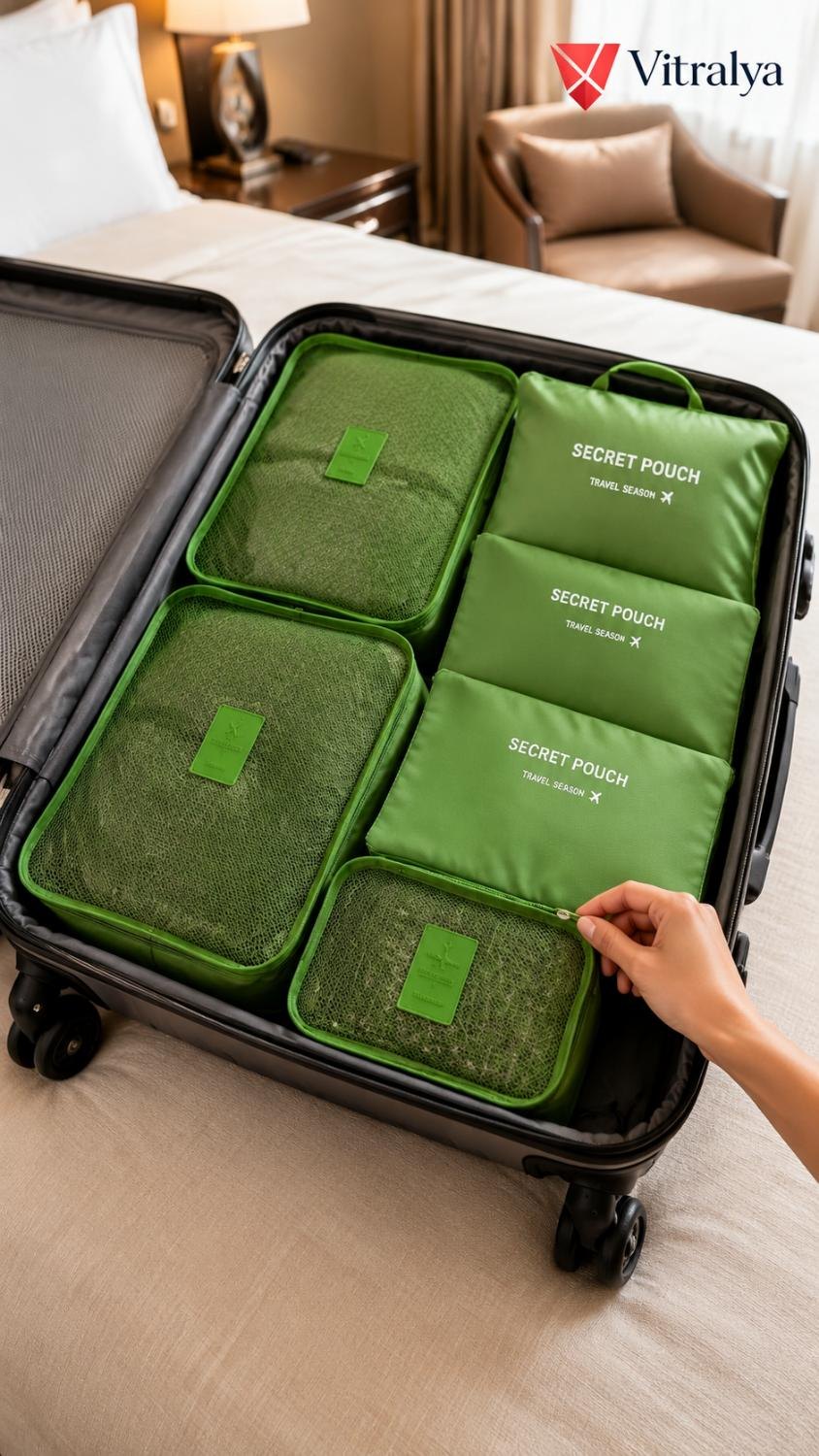 Kit Organizador de Mala 6 Peças