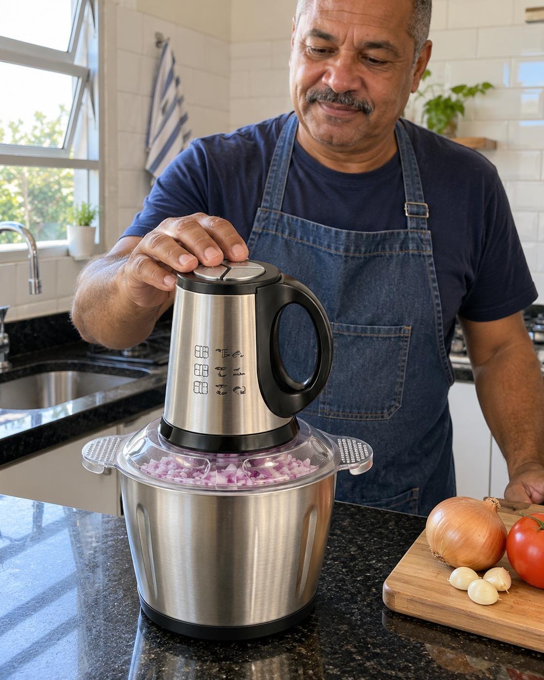 Picador de alimentos elétrico 3L
